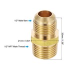 1 2  Flare To 1 2  Npt Male Half-union Brass Pipe Fitting