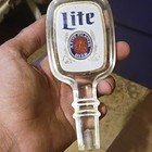 Vtg Miller Lite Clear Acrylic Beer Tap Handle Knob Draft Faucet Pull Breweriana