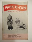 1961 Pack-o-fun Scrap Craft Magazine Lot Of 4 Kids scouts  Activities   Projects