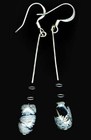 19thc Antique Snowflake Obsidian earrings  Ancient Roman Gem Queen Sheba Yemen