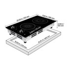 12  2-burner Induction Cooktop 1800w Black Ceramic Glass Knob Control