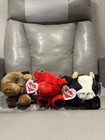 Swibco Puffkins Mini Plush Stuffed Animals Lot Of 3 Dog Red Bull Skunk W  Tags
