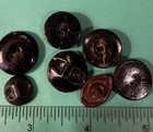  8  Vintage 1 2   -7 8    Luster Black Glass Shank   2-hole Mixed Button Lot-z272
