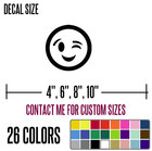 Wink Face Emoji Funny Diecut Vinyl Window Decal Sticker Car Truck Suv Jdm  j36