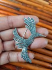 Beautiful Vtg Art Deco  Sterling Silver 925 Marcasite Hummingbird Pin Brooch 