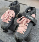 Riedell Carrera Speed Roller Skates Adult Size 8 105b  2 Black Sure Grip Wheels