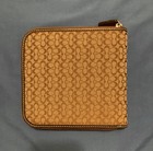 Coach Signature Logo Brown tan Women   s Zip-around Cd Case