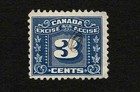 Canada 1940 - 3c Excise Tax Revenue Stamp Vf Used