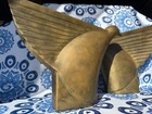 Art Deco Set 2 Vintage Pair Dolby Cashier  Brass Bird Bookends Korea Heavy