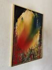 Leonardo Nierman Style Vintage Mid Century Modern Abstract Oil Painting Old 1960