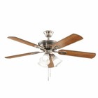 Hampton Bay Glendale Iii 52 In  Led Indoor Brushed Nickel Ceiling Fan With Light