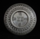 Old Chinese 12 Animals Silver Plate Dish With  qianlong  Mark