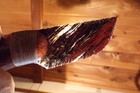 Triple Flow Obsidian Cody Neck Knife Flint Knapping Black Powder Mountain Man