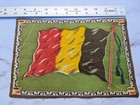 Antique  Tobacco Cigar Box Belgium Felt Flannel  Flag 7 5  X 10 75
