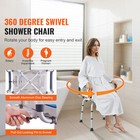 400lbs Shower Chair 360   Swivel Tub Shower Seat W armrests   Backrest Anti-slip