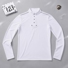 Equestrian Sport Shirt Shirt Stretch Equestrian Top Button Placket For