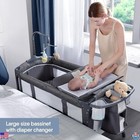Portable Baby Bassinet Bedside Crib With Changing Table  Playard   Music Mobile