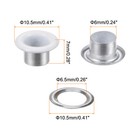 100pcs Grommets Eyelets 1 4 Inch  6mm  Hole Self Backing Eyelet White