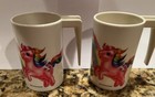 Vintage Pair Of 1984 My Little Pony Kids Plastic Cups Byaladdin -free Shipping