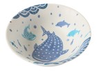 Mino Ware Japanese Ceramics Ramen Noodle Donburi Bowl Whale Shark Made In Japan