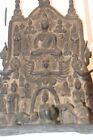 Old Thai Bronze Buddhist Altar Shrine Sculpture With Amazing Design Details