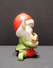 Vtg  Homco Holiday Gnome Santa s Elf Making Toys  5406 Ceramic Figurine