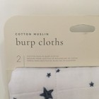 New 2 Muslin Classic Burp Cloths Absorbent Cotton Blue Stars    Little Unicorn