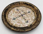 Victorian Mother Of Pearl Inlay   Lacquer Dish 19th Century