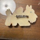 Vintage Celluloid Scottie Dog Retro Brooch Occupied Japan