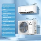 9000 Btu 18 5 Seer2 Mini Split Air Conditioner Heat Pump Inverter Wifi Ac 230v