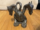 Vintage Rawcliffe Pewter Two Headed Hydra Dragon Figurine 1992 Rf Usa Fantasy