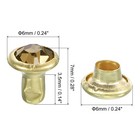 50pcs Gold Yellow 6mm 0 24  Leather Rivets For Diy Leather Making