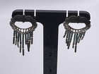 Qt Southwestern Vintage Sterling Earrings Heart Dangle Turquoise Silver Read