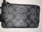 Coach Signature Double Corner Zip Wristlet Nwot