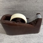 Vintage Mid Century Modern Brown Office Tape Dispenser