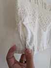 Antique Edwardian White Cotton Corset Cover With Crochet Lace Trim