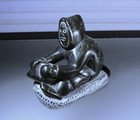 Vintage Carved Soapstone Canadian Eskimo Inuit Sculpture Signed