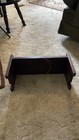 Vintage Wood Foot Stool Dark Brown Rustic Farmhouse Step Bench 19   x7 5   x9   