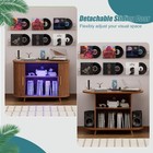 Record Player Stand With Vinyl Storage Modern Media Cabinet