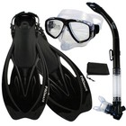 Snorkeling Purge Mask Snorkel Fins Scuba Dive Gear Set