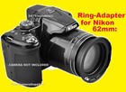Adapter To Camera Nikon Coolpix P600 P610 B700 P610s 62mm  ring For Filter Only