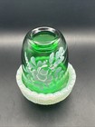 Mosser Fairly Lamp Green And White Hand Painted By Artist 3 5    Tall