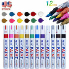 12pcs Waterproof Permanent Paint Marker Pen For Car Tyre Tire Tread Rubber Tmhle