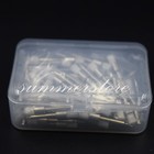 100 Pcs Dental White Nylon Polishing Polisher Prophy Brush Cup Latch Flat Type