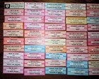 100  Jukebox Title Strips   Tags Lot   4 - Many 70s   80s