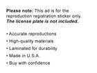 Hawaii License Plate Registration Sticker  1970