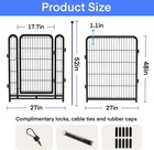 Garden Fence Animal Barrier  48 In h  X17 7 Ft l  Wide Door Low Threshold  8