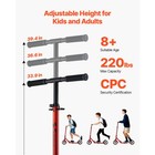     foldable Kick Scooter Adjustable For Kids  Teens And Adults W 8  Large Wheels