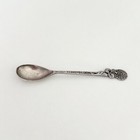 Vintage 900 Silver German Klaverbloem Baby Coffee Spoon Floral Flower Handle 4 