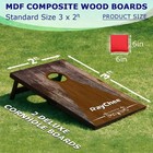 Cornhole Game Boards Set 3x2ft Bean Bag Toss Game Backyard Mdf Portable Outdoor
